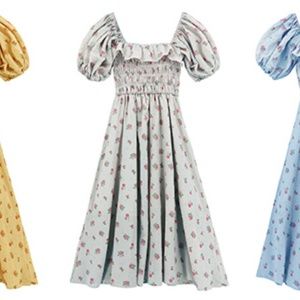 NWT R. Vivimos Womens Summer Floral Midi Dress